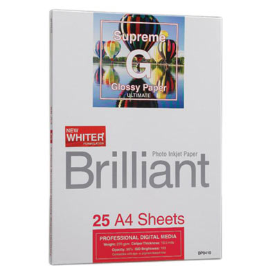 Brilliant Supreme Ultimate Glossy Inkjet Paper - A4 25 sheets