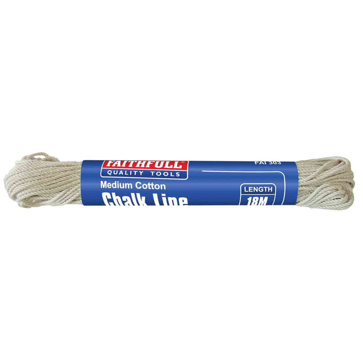 Faithfull FAI303 303 Medium Cotton Chalk Line 18m (Box of 12)