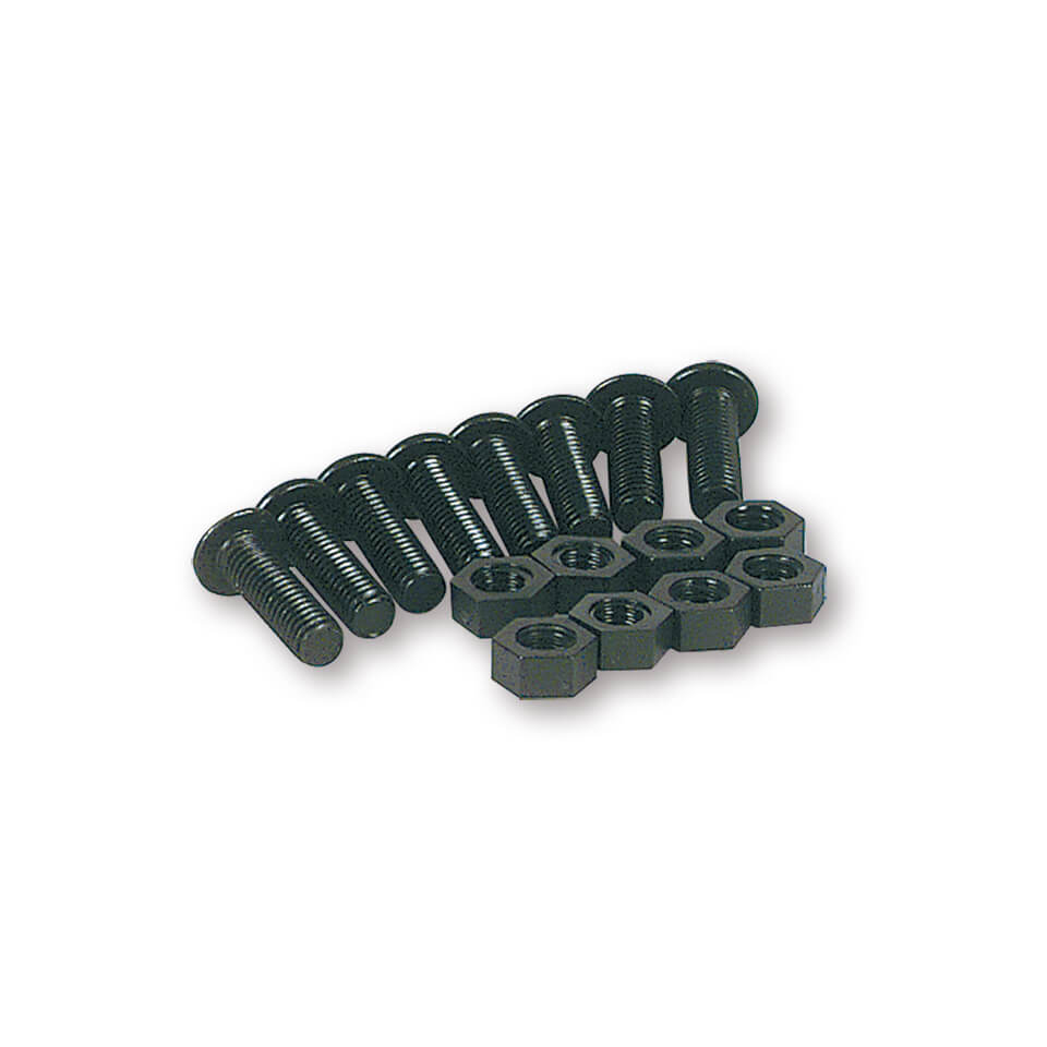 Aluminium cladding screws M5 with nut + washer, black, black