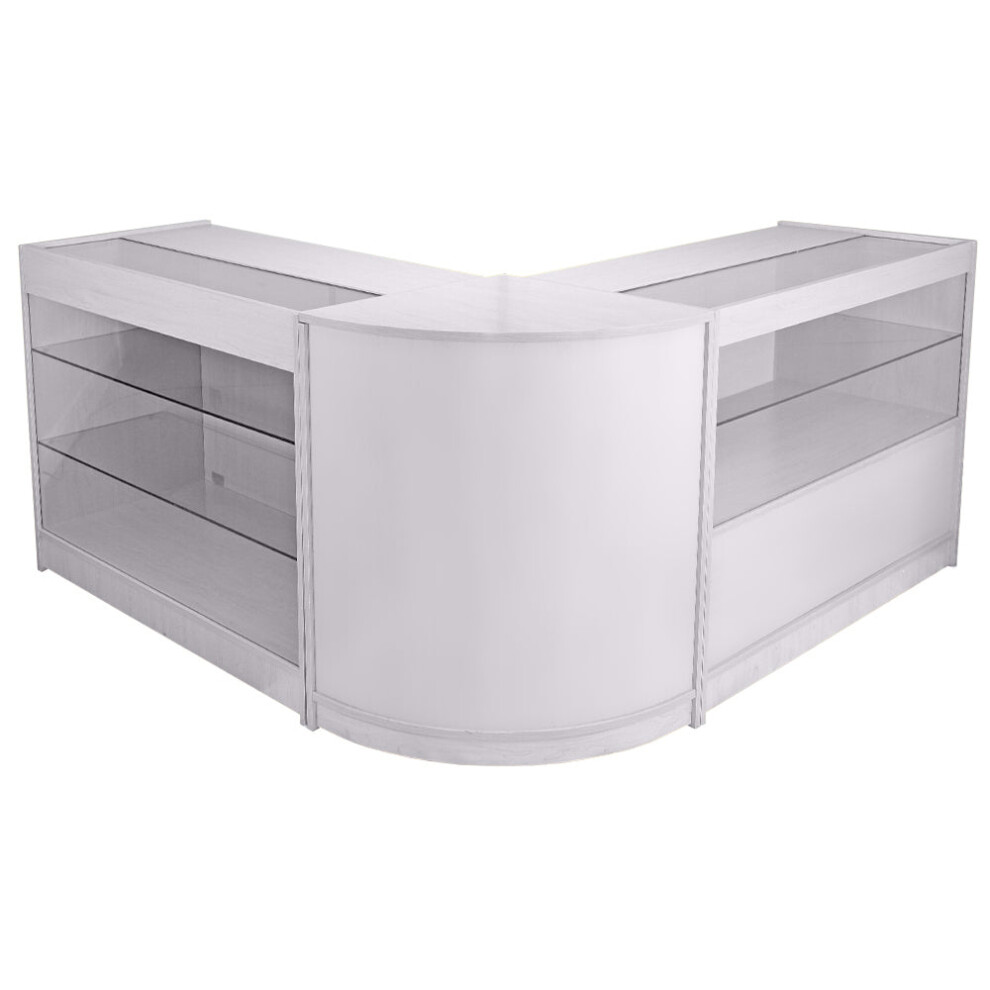 MonsterShop Pegasus Brilliant White Shop Counter & Retail Display Set