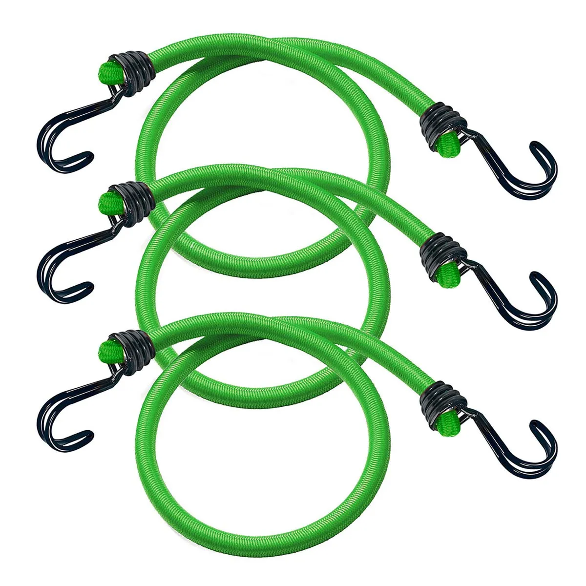 Masterlock Master Lock MLK3021E Twin Wire Bungee Cord 80cm Green 2 Piece