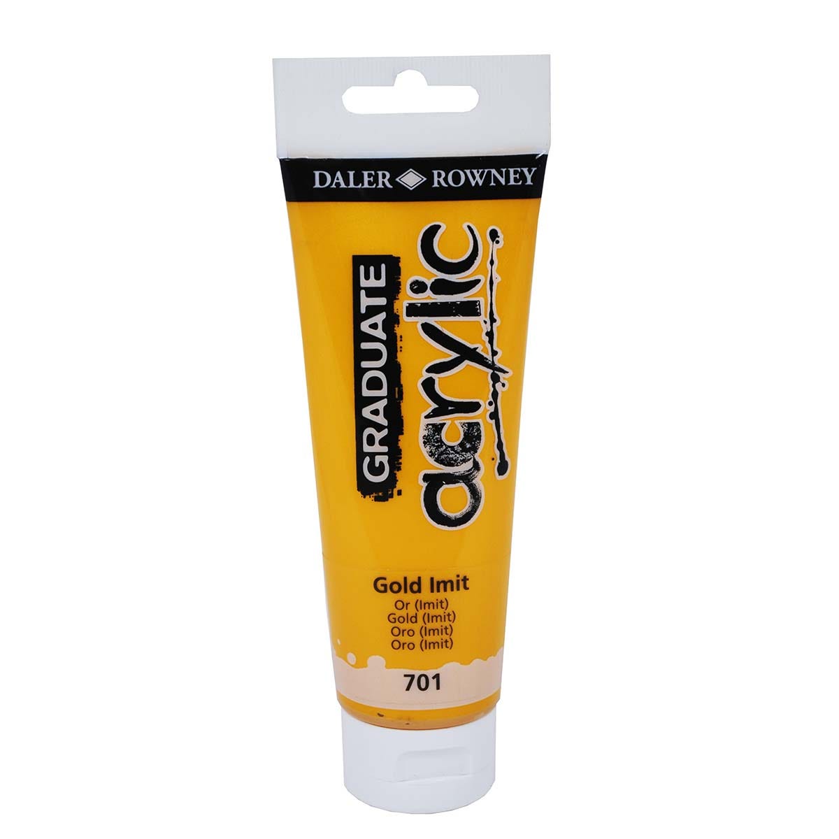 The Works Daler-Rowney Graduate Acrylic 120ml Paint Tube Gold
