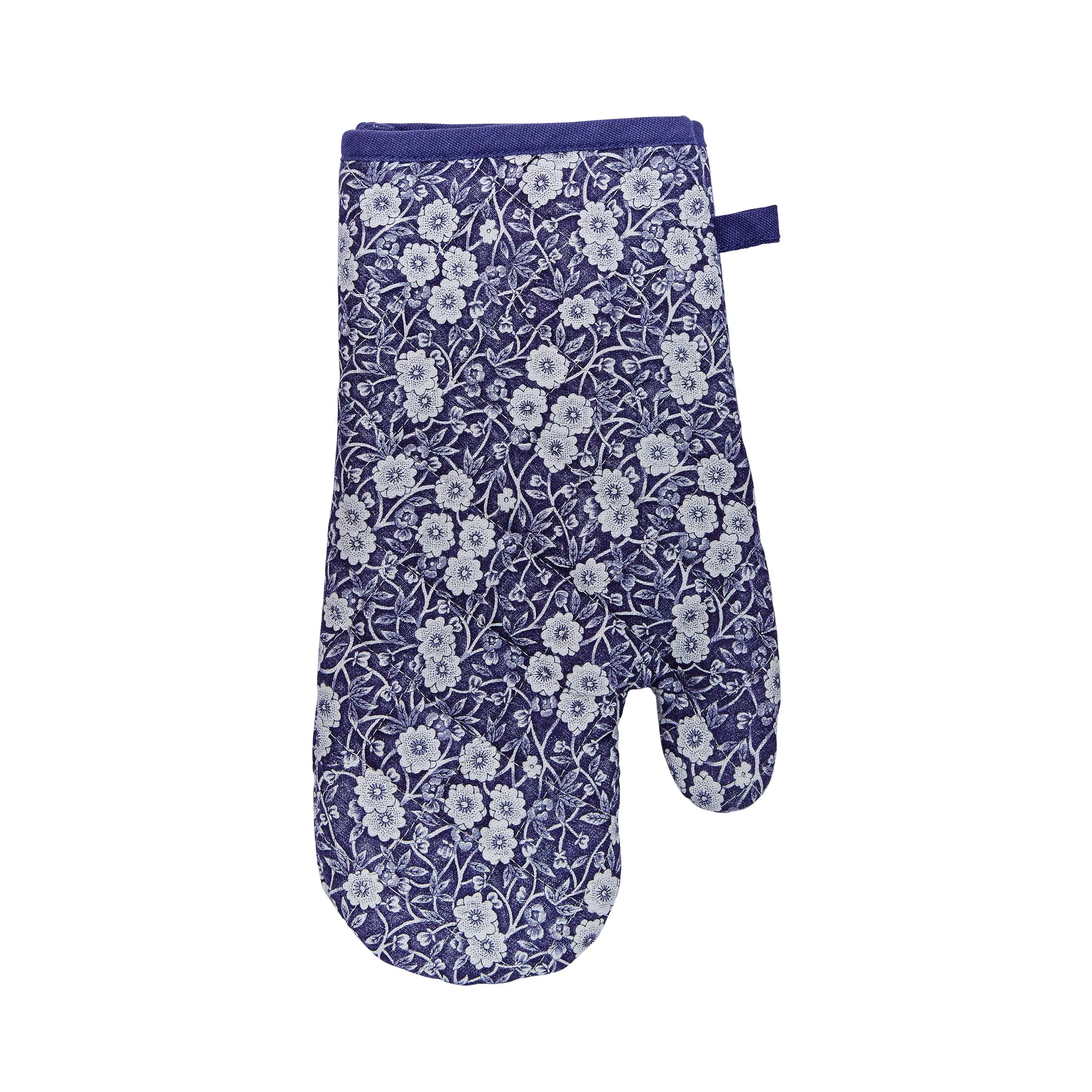 Burleigh X Bedeck Of Belfast Calico Single Oven Glove, Blue