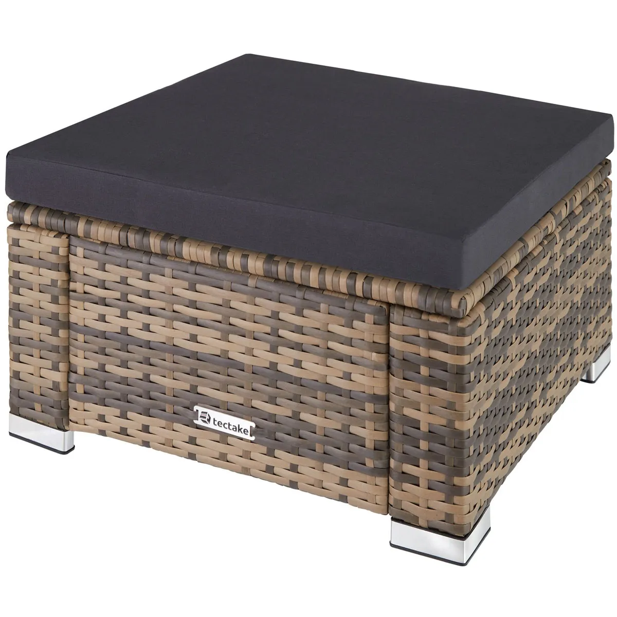 TecTake (nature) Footstool rattan - footstool, foot stool, foot rest - nature