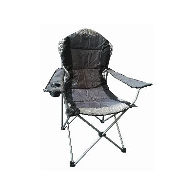 ‎Unibos Unibos Heavy Duty Canvas Padded High Back Folding Camping Chair Grey