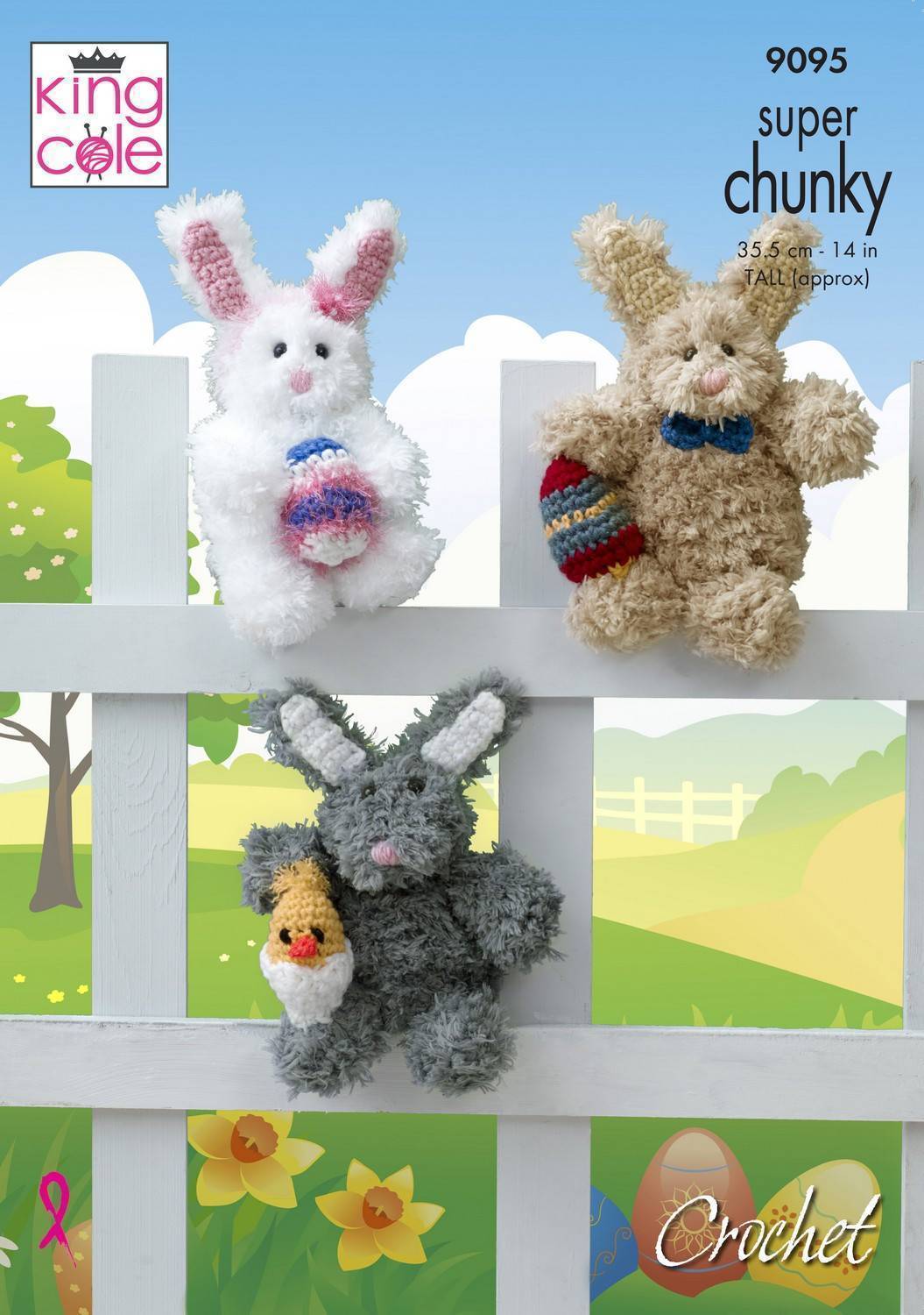 King Cole Super Chunky Rabbit Crochet Pattern, 9095