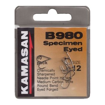 KAMASAN B980 Specimen Eyed Hooks - 8