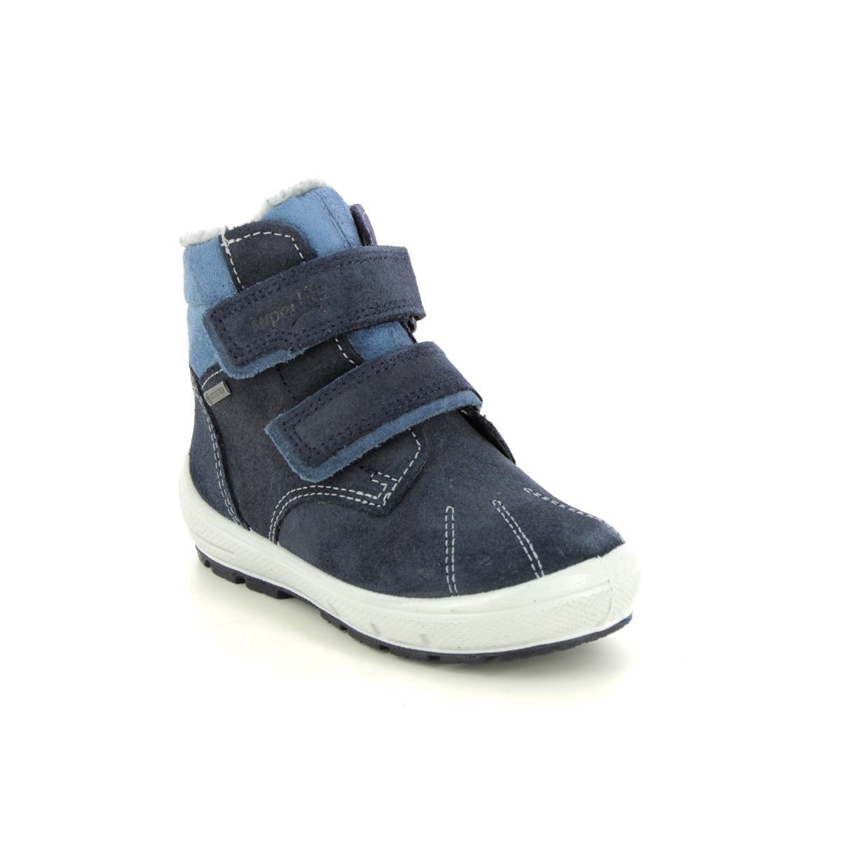 Superfit 1006317-8000 Groovy Gtx Navy Suede Kids Toddler Boys Boots