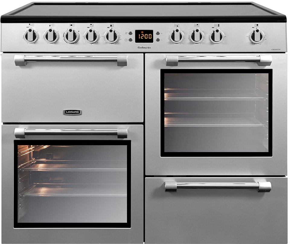 Leisure Cookmaster CK100C210S 100cm Electric Range Cooker with Ceramic Hob - Silver - A/A Rated