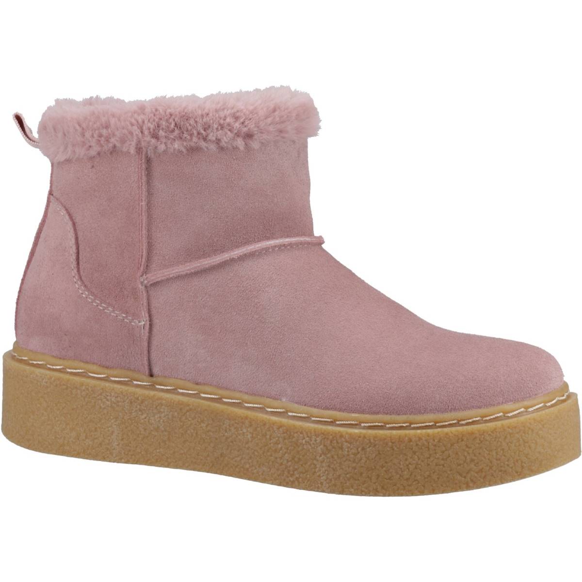  Becca Womens Ankle Boots Colour: Blush Suede, Size: 5