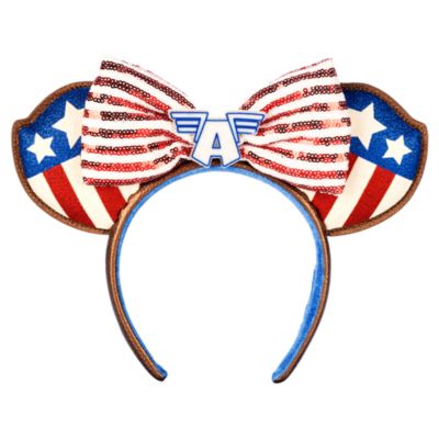 Serre-tête à oreilles Captain America pour adultes