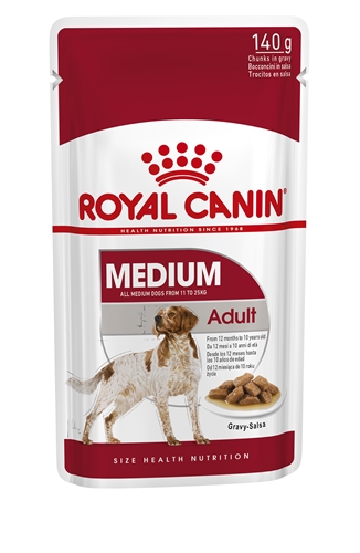 Royal Canin Medium Adult in Gravy Wet Dog Food, 140g