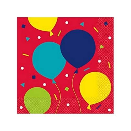 Balloons Disposable Napkins (Pack of 16)