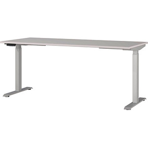 Germania Height-Adjustable Desk - Cashmere and Silver, none