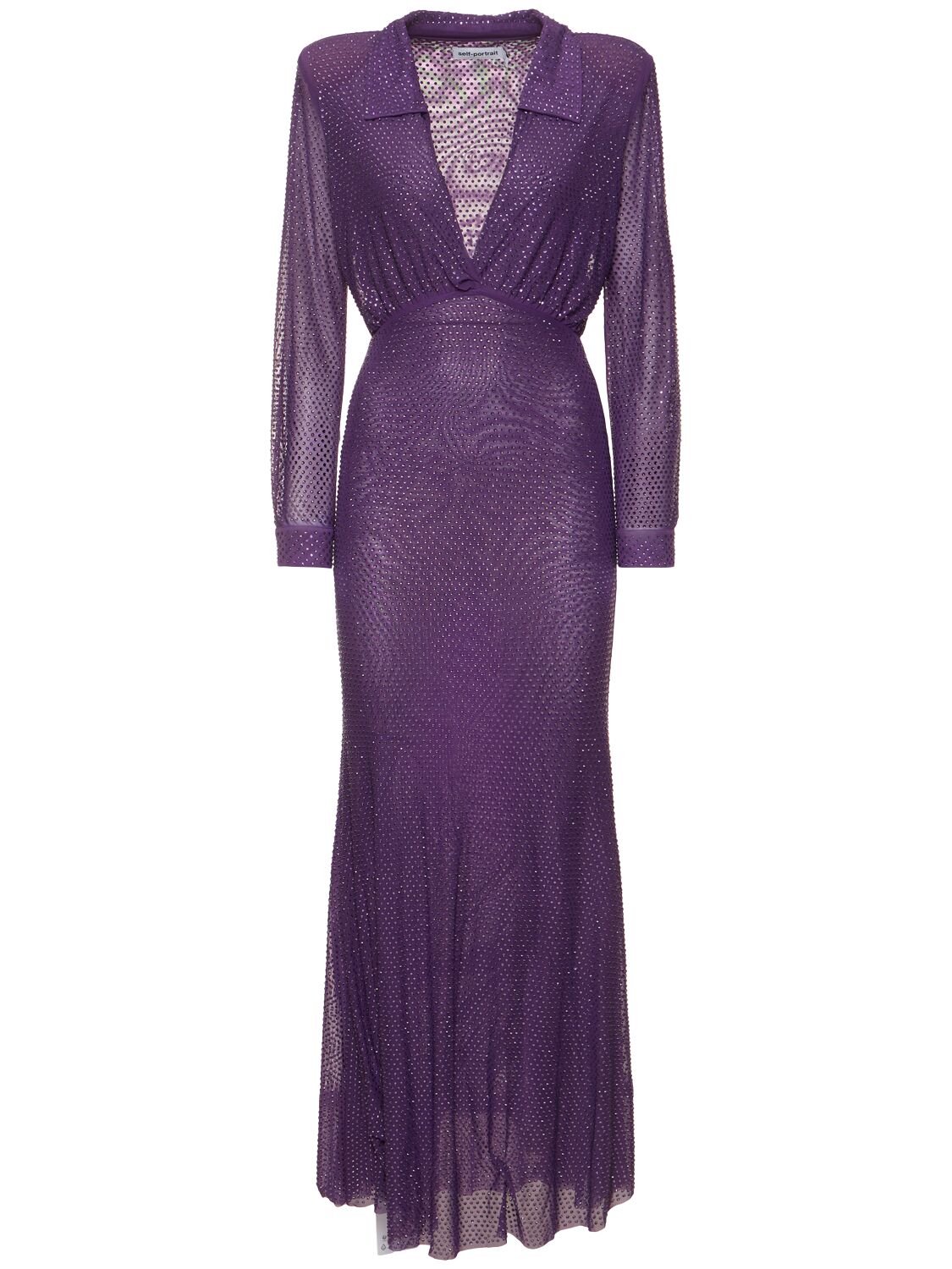 Embellished Mesh Maxi Dress