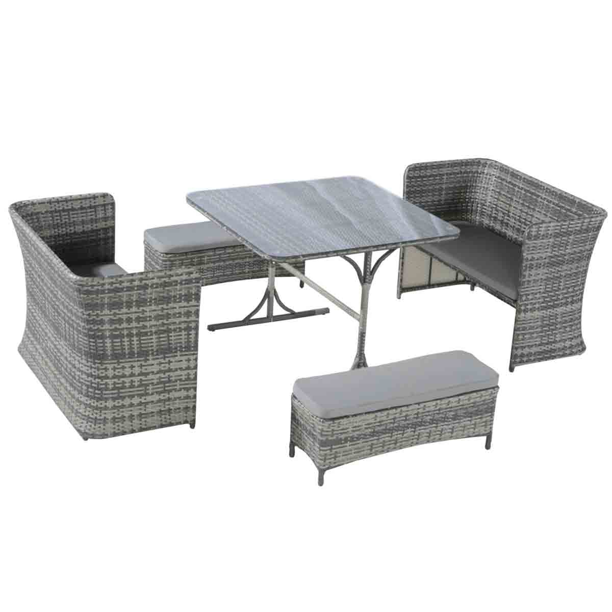 Home Treats Rattan 8 Seat Patio Dining Furniture Set