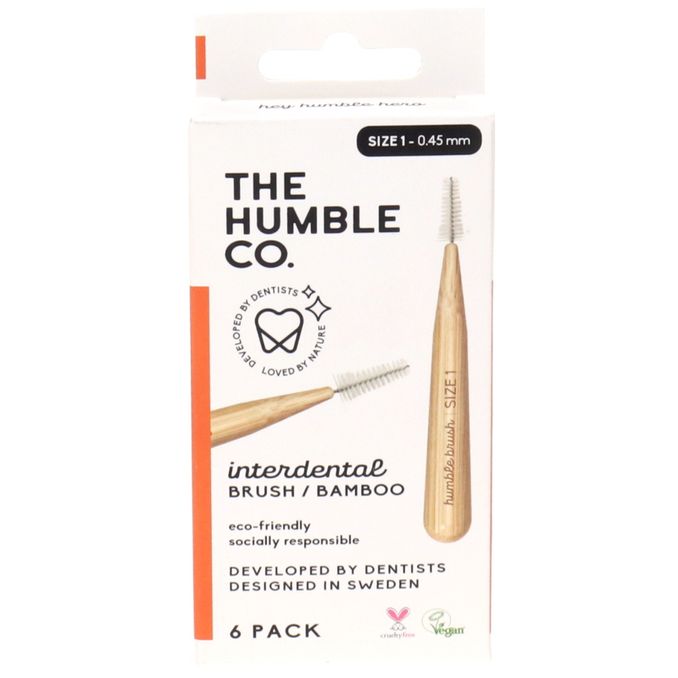 The Humble Co Bamboo Interdental Brush Size 1 Orange 6pcs