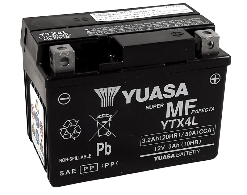 YUASA W/C Battery Maintenance Free Factory Activated - YTX4L FA