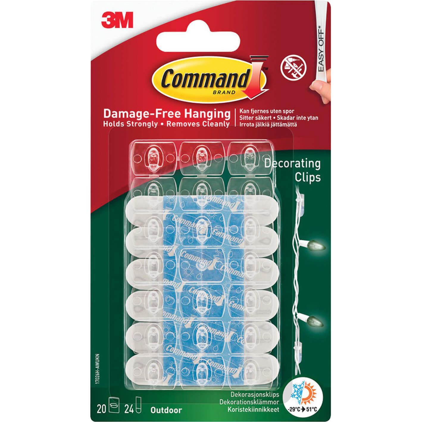 Command Self Adhesive Outdoor Decorating Clips