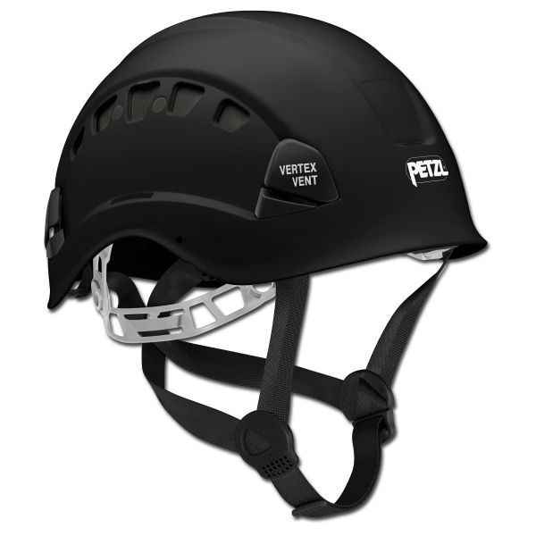 Petzl Vertex Vent Black Safety Helmet with Chin Strap, Adjustable, Ventilated