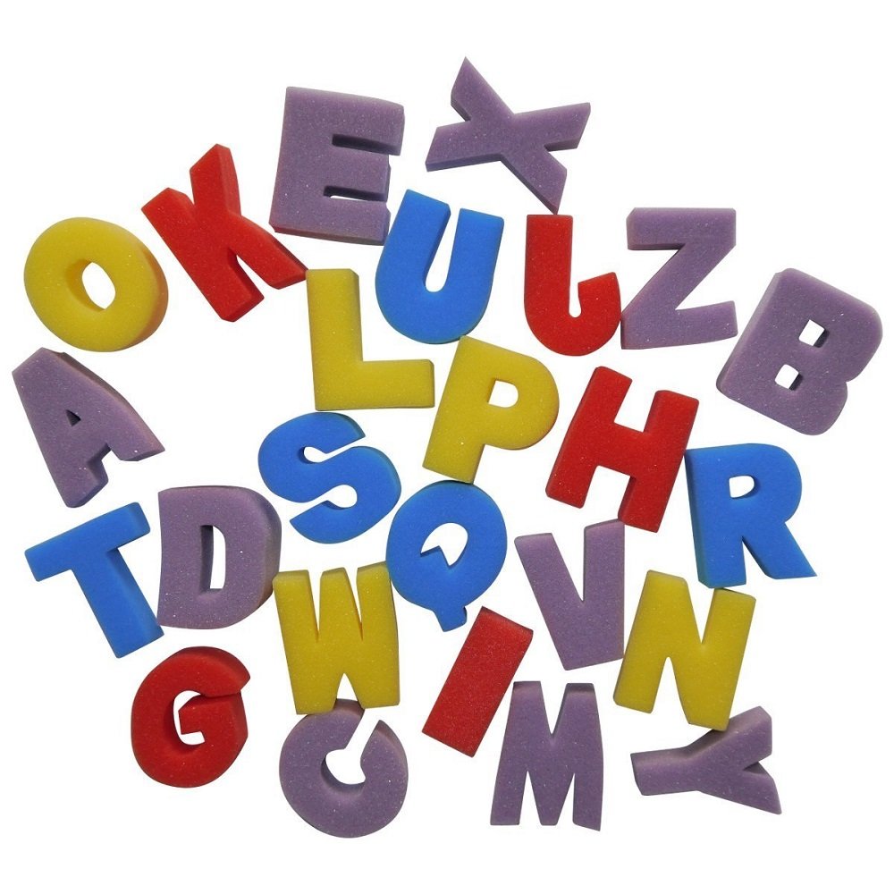Chunky Foam Alphabet Capital Letters Finger Poster Painting & Bathtime Sponges