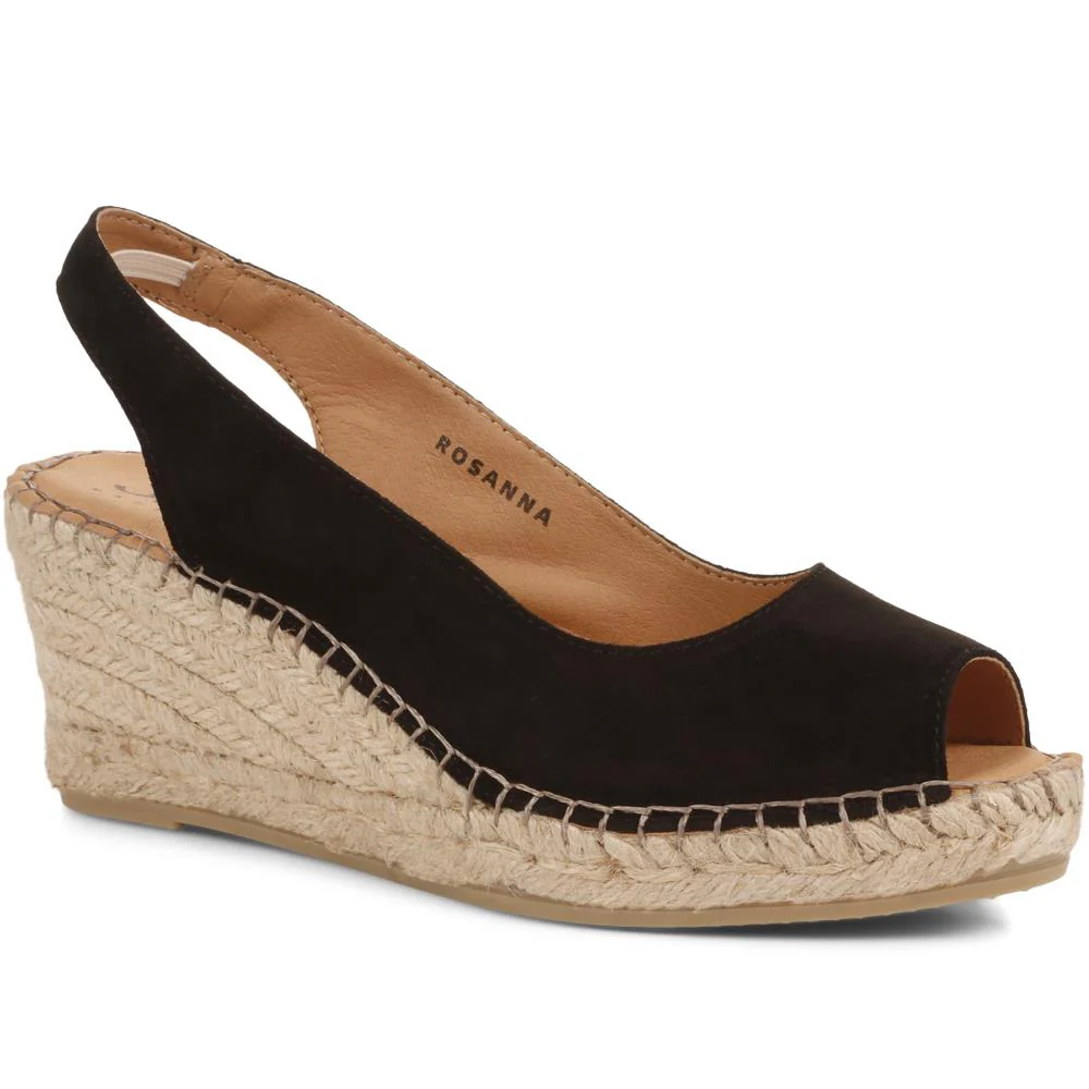 Jones Bootmaker Women's  Rosanna Slingback Wedges - ROSANNA / 318 559 - Black 4