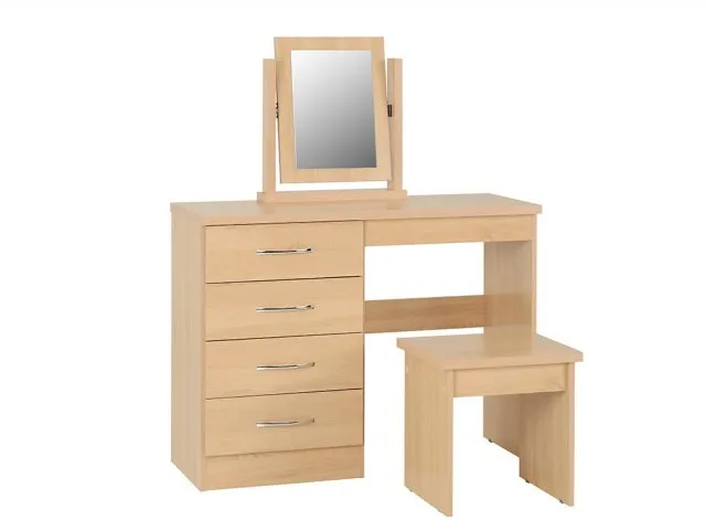 Seconique (4 Drawer Dressing Table) Nevada Bedroom Furniture Range - Sonoma Oak Effect
