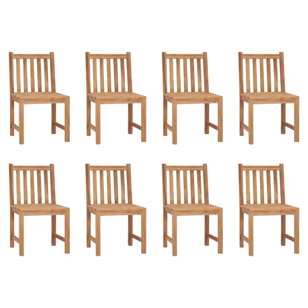VidaXL Garden Chairs 8 pcs Solid Teak Wood
