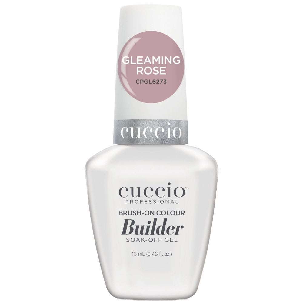 Cuccio LED/UV Soak Off Gel Polish Brush On Colour Builder - Gleaming Rose 13ml (CPGL6273)