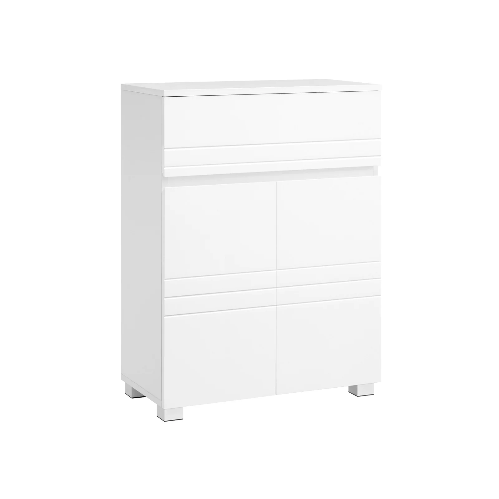 VASAGLE Vasagle Bathroom Cabinet With Drawer, Double Door Wardrobe, Adjustable Shelf For Entryway, Hallway