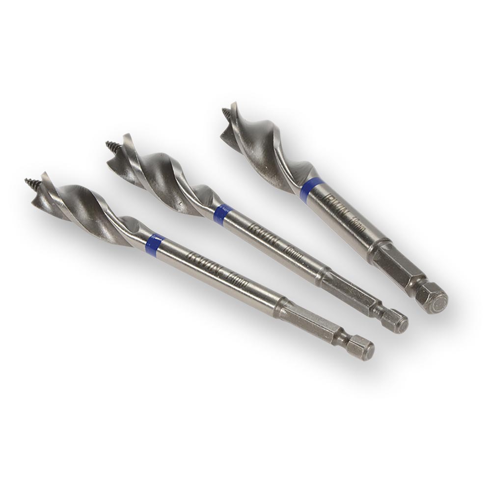 Irwin IRW10507720 Blue Groove Wood Power Bit Set 3 Piece 14 16 & 18mm