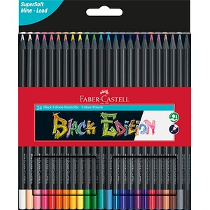 Faber-Castell Sustainable Black Edition Colouring Pencils (Pack of 24)