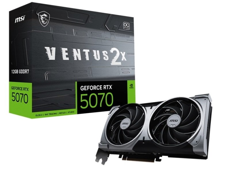 MSI Geforce Rtx 5070 Ventus 2x Oc 12gb Gddr7 Graphics Card