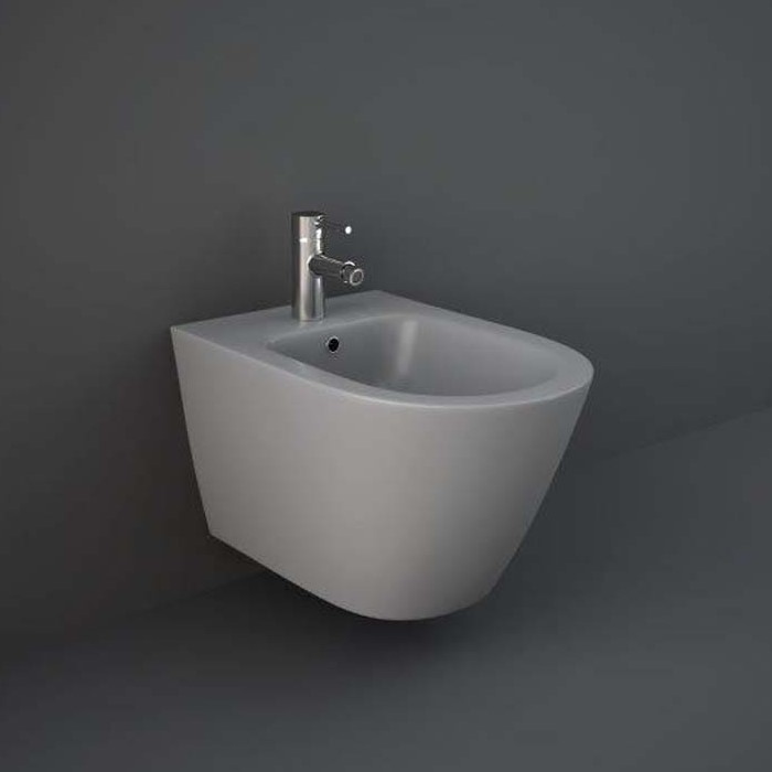 HudsonReed Rak Feeling - Matt Grey Modern Wall Hung Bidet