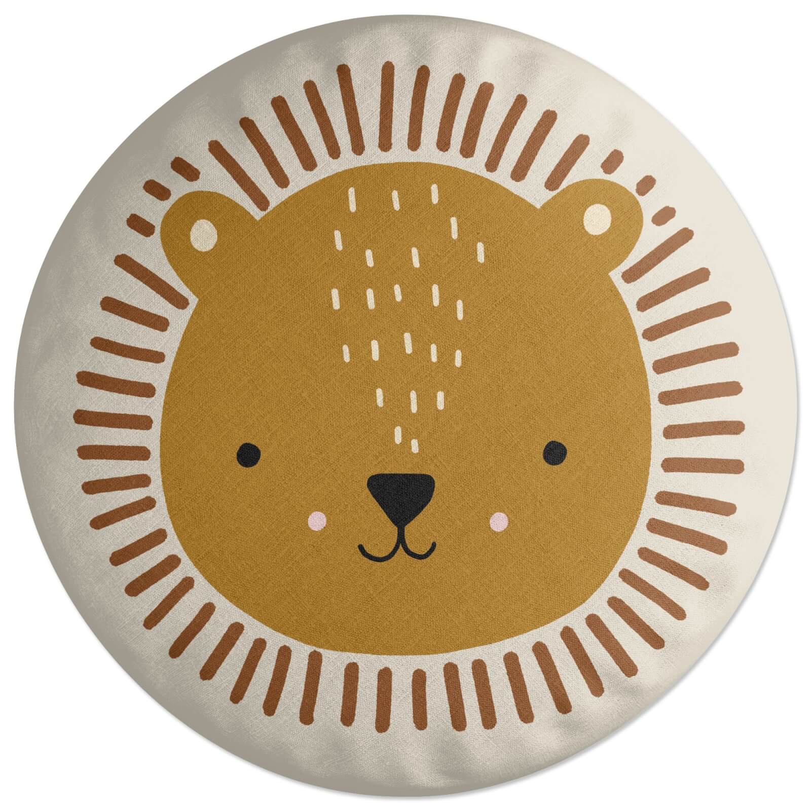 Circle Cushions Decorsome Lion Round Cushion Round Cushion