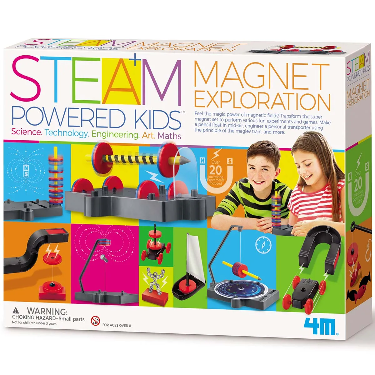 STEAM POWERED Kids Magnet Exploration Science Kit, Patterned