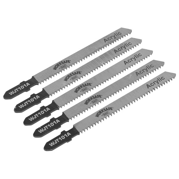 Sealey WJT111C Jigsaw Blade Soft Wood & Plastics 75mm 9tpi - Pack of 5