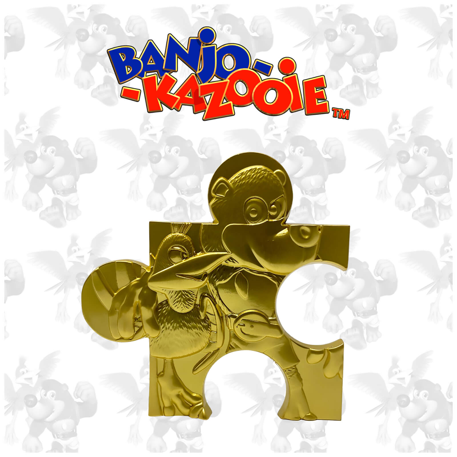 Fanattik  Banjo Kazooie Limited Edition 24K Gold plated Jigsaw Piece | Jiggy (Rare Store)