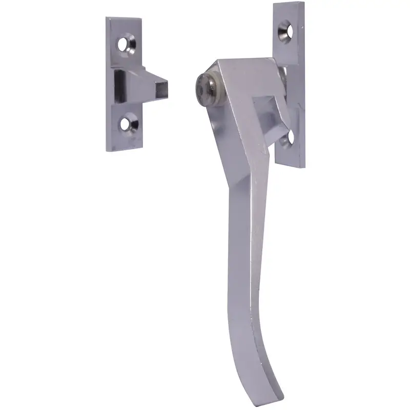 HARDWARE SOLUTIONS Window Casement Fastener - Polished Aluminium -