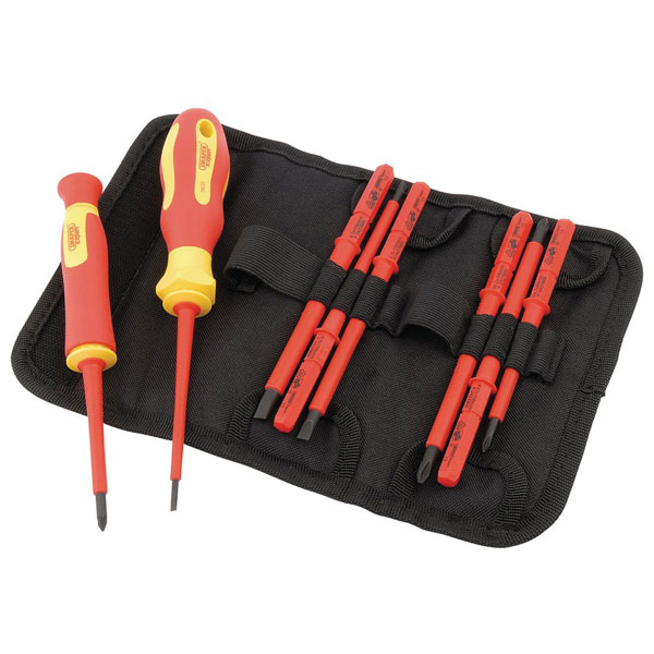 Draper Tools Jeu de tournevis et lame isolés VDE 10 pièces 05721
