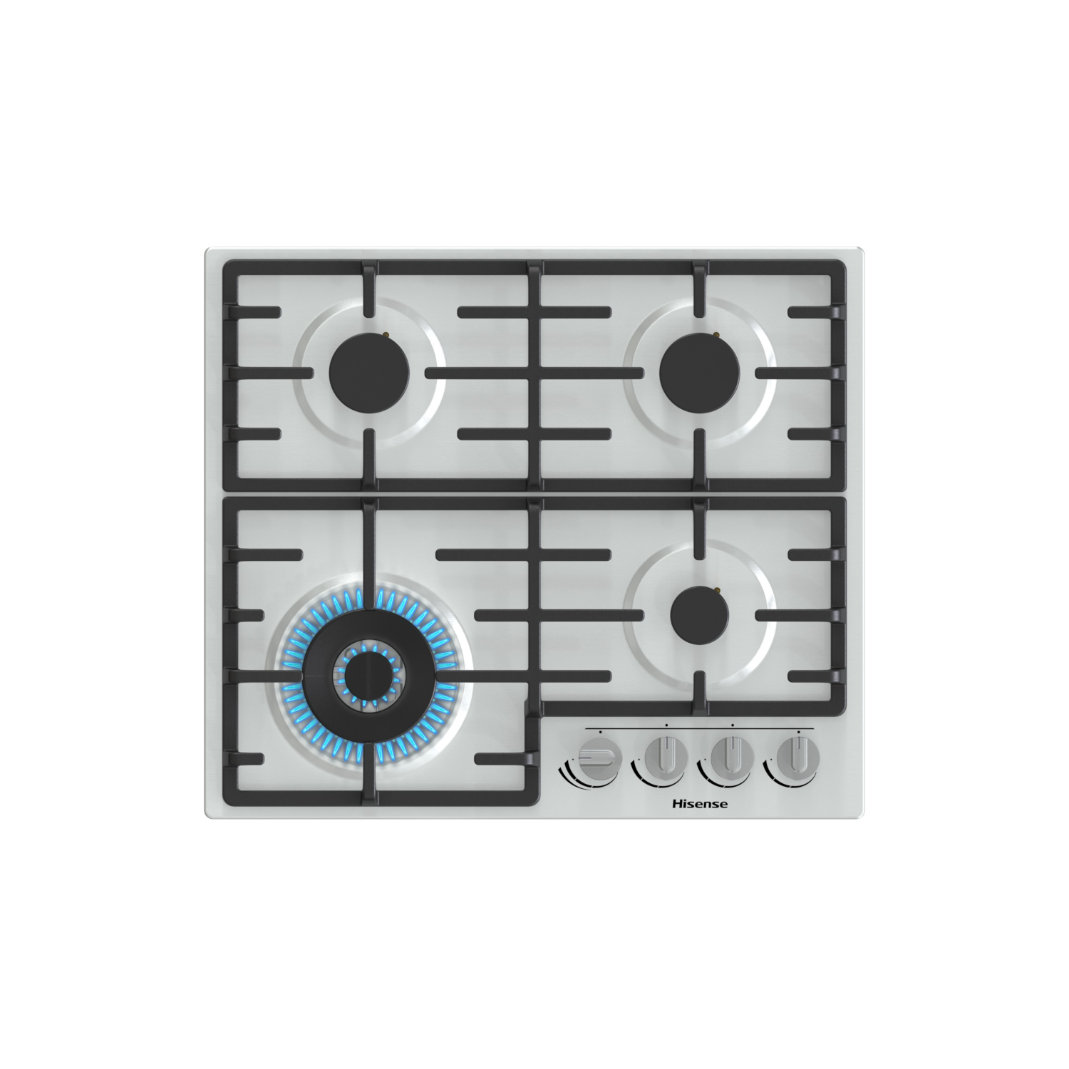 Hisense GM663XB 60cm Gas Hob - Stainless Steel