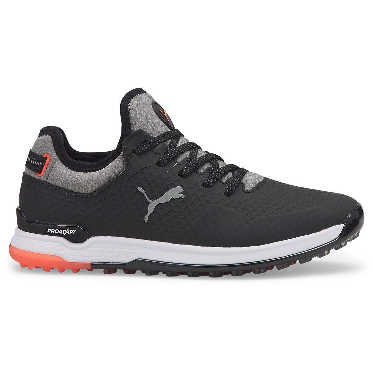 PUMA Golf Womens PROADAPT ALPHACAT Golf Shoes, Female, Black/silver/hot coral, 8  | Online Golf
