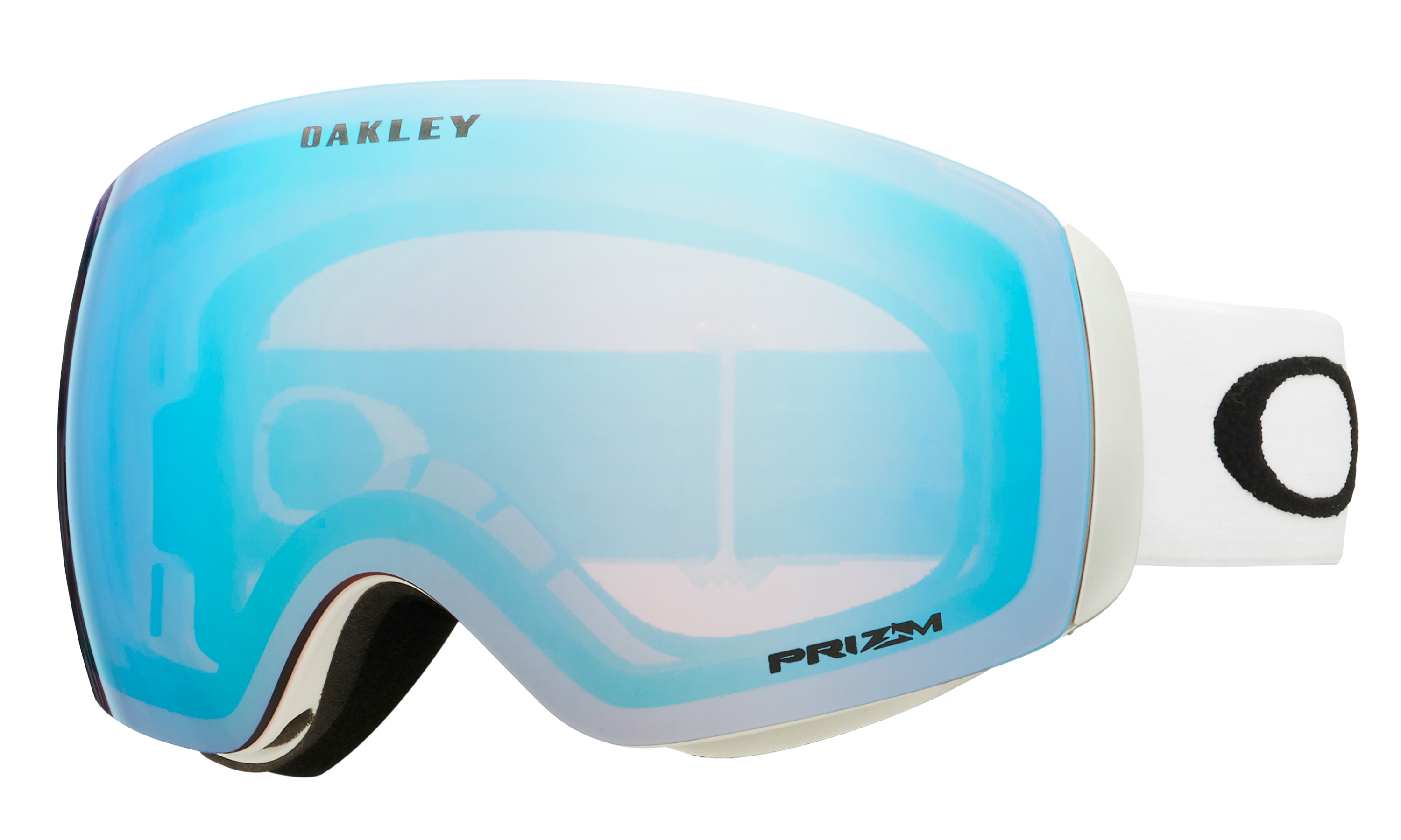 Oakley Flight Deck Medium Snow Goggles - Matte White / Prizm Sapphire