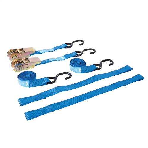 Silverline 285155 Motorbike Tie-down Set 4pce Rated 350kg Capacity 700kg