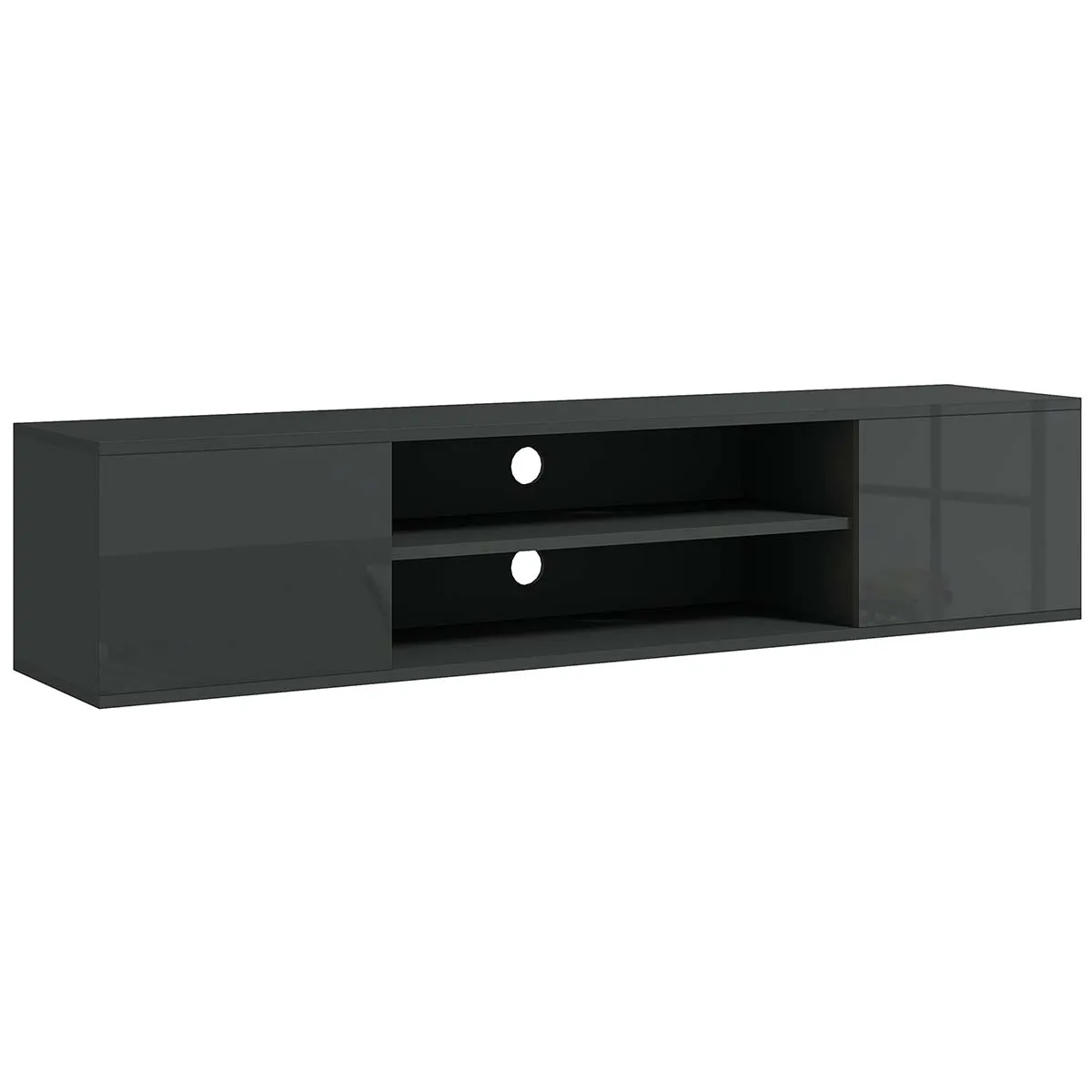 Homcom Floating TV Stand Cabinet for 60" TVs with Shelves and Cabinets