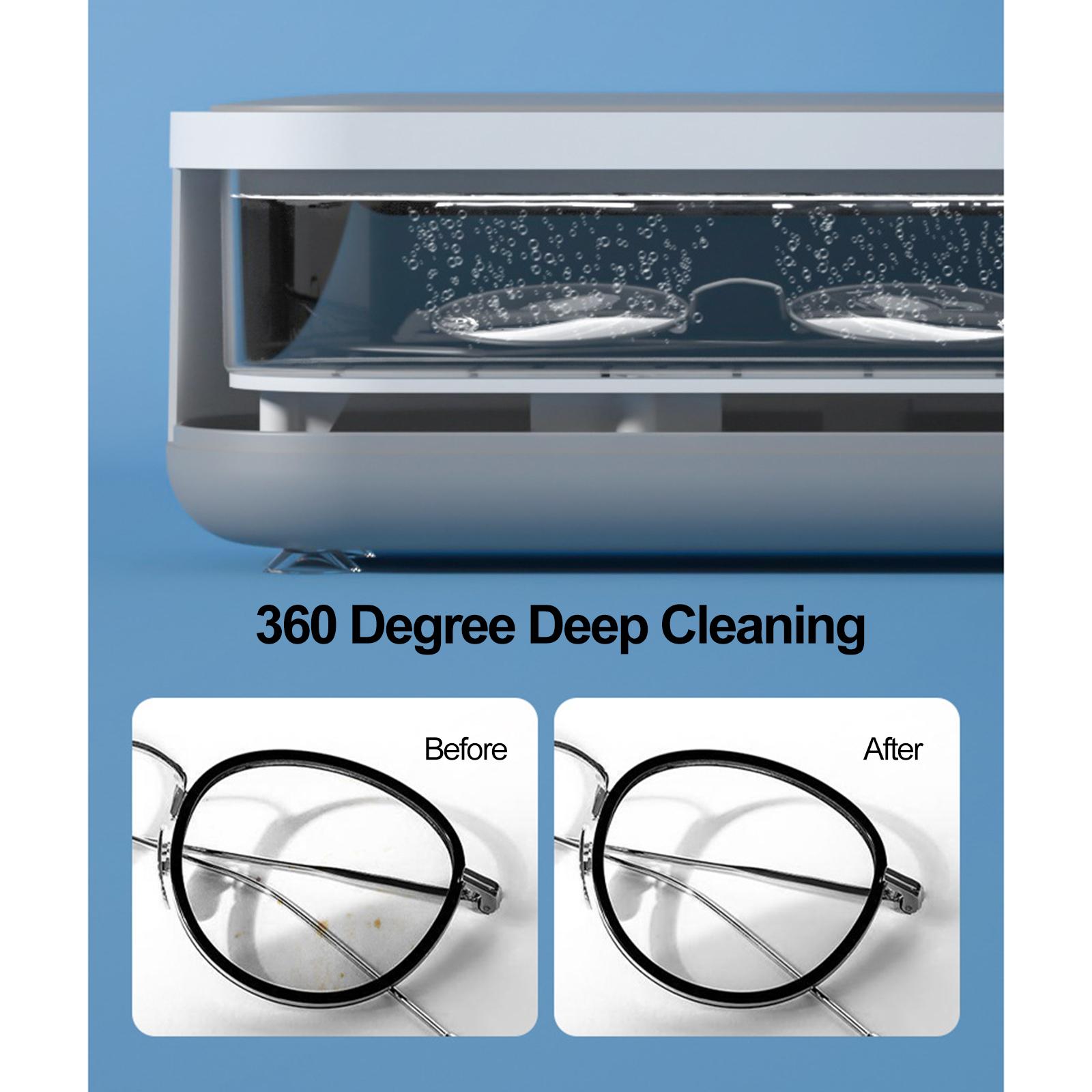 Automobile And Motorcycle Supplies Mini Ultrasonic Jewelry Cleaner 300ml Portable Professional Ultrasonic Cleaning Machine for white