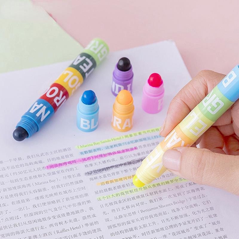 TianJinGeErLiShangMaoYouXianGongSi 1Pc Mini Bible Highlighters Vintage Candy Colors Pastel Gel Highlighter Pen Markers Graffiti Pen