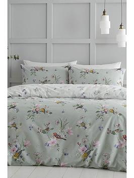 Catherine Lansfield 'Songbird' Duvet Set|Size: Double|green