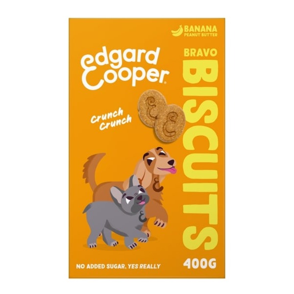 Edgard & Cooper Adult Dog Biscuit Treat Banana 400g