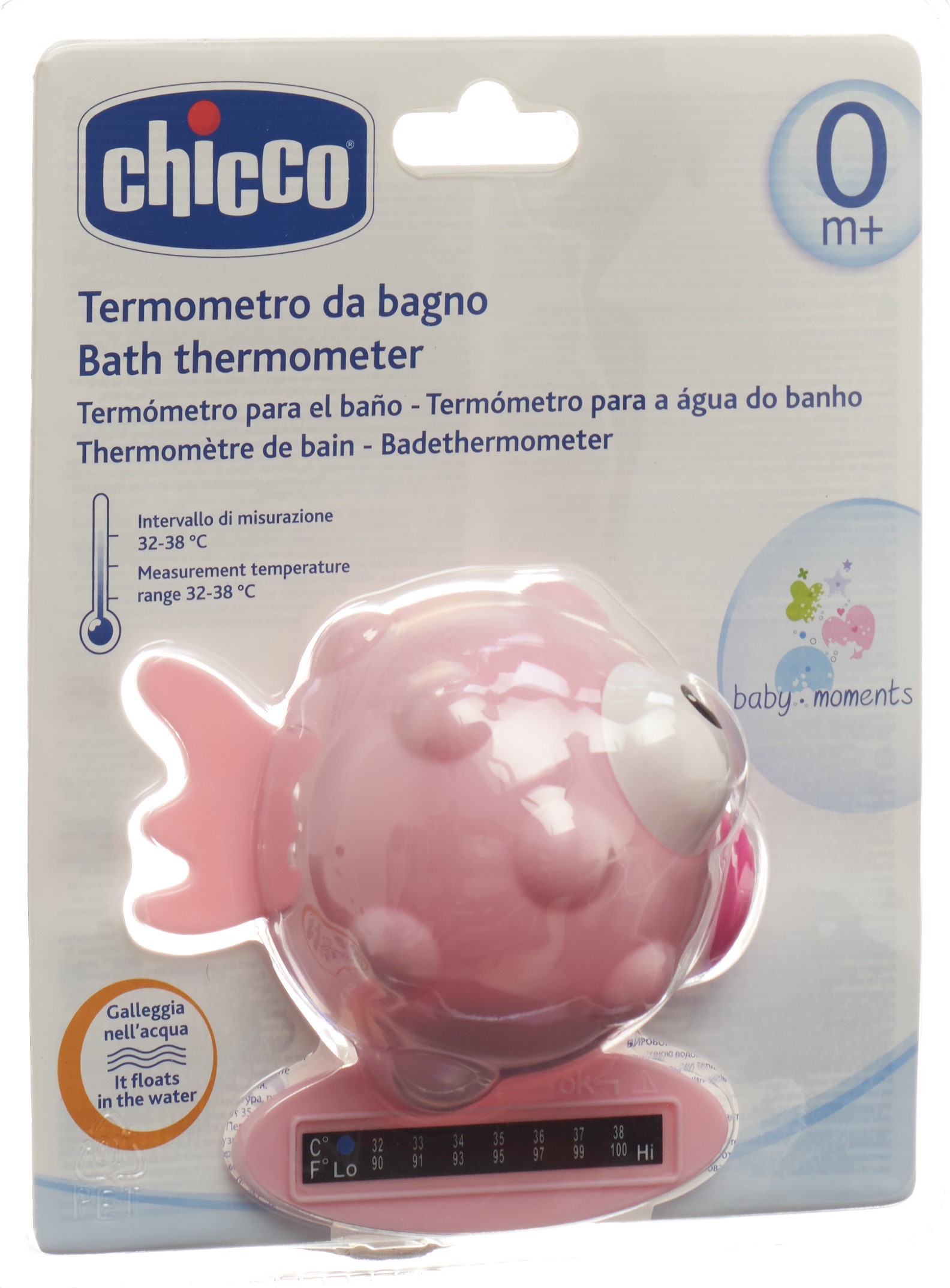 Chicco Thermometer thermometer for Bath Pink 1 pc
